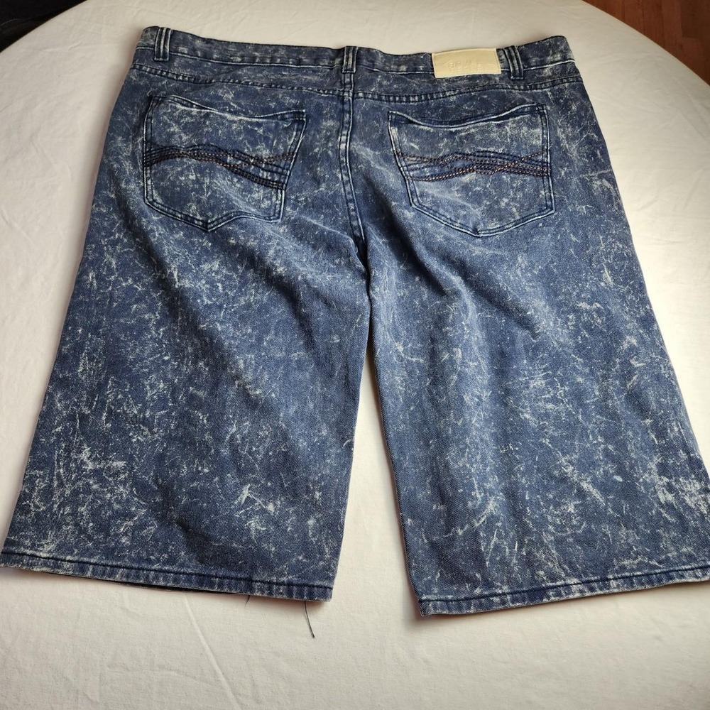 Royal Republic Mens Vintage Y2K Blue Acid Wash Denim Jorts Shorts Size 46